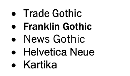 Sans Serif Fonts
