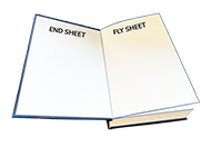 Plain White or Cream Endsheets and Flysheets