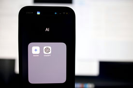 iPhone displaying AI apps